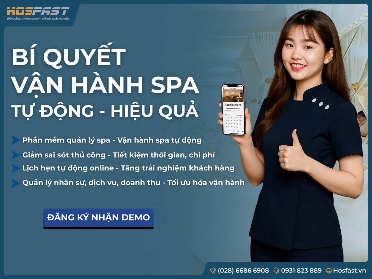 vận hành spa tự động hiệu quả với phần mềm quản lý spa hosfast