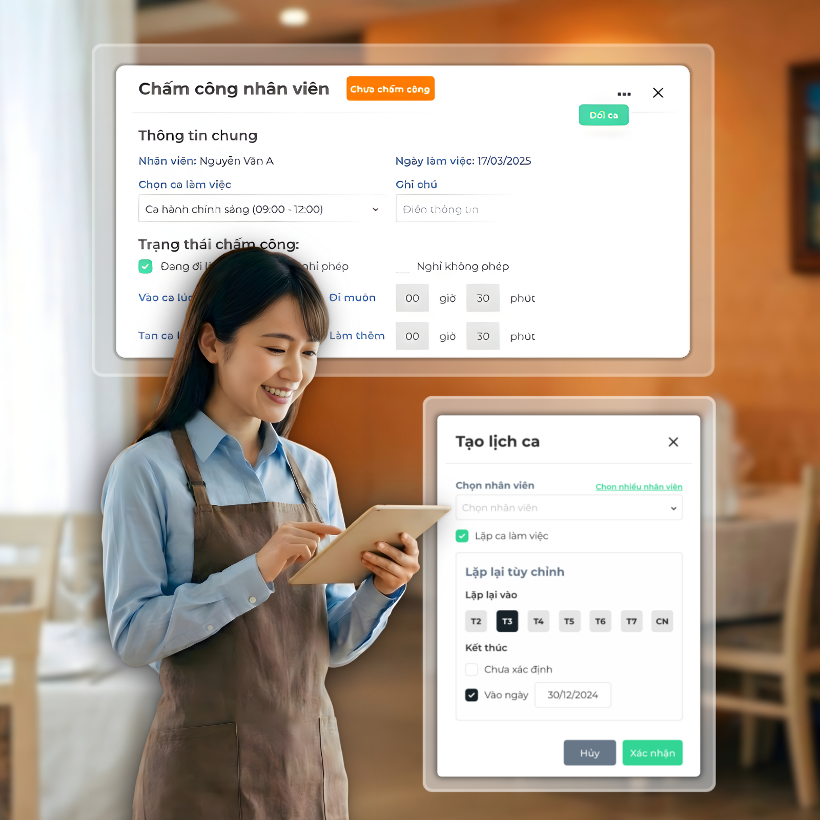 Báo cáo nhân sự – chấm công