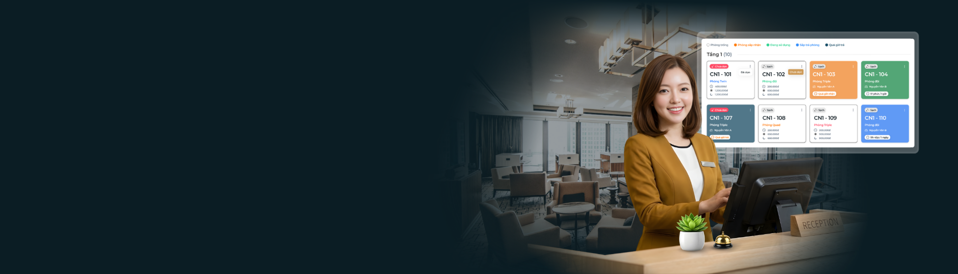 Phần mềm quản lý Dịch vụ lưu trú - Nghỉ dưỡng